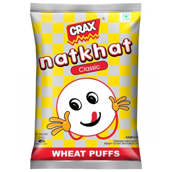 Crax Classic Natkhat Wheat Puff Crisps-82g 
