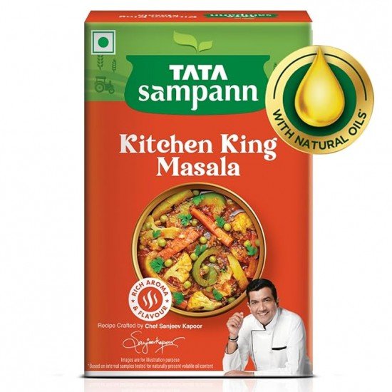 Tata Sampann Kitchen King Masala with Natural Oils, 100g, Crafted by Chef Sanjeev Kapoor, Rich Aroma & Flavour
