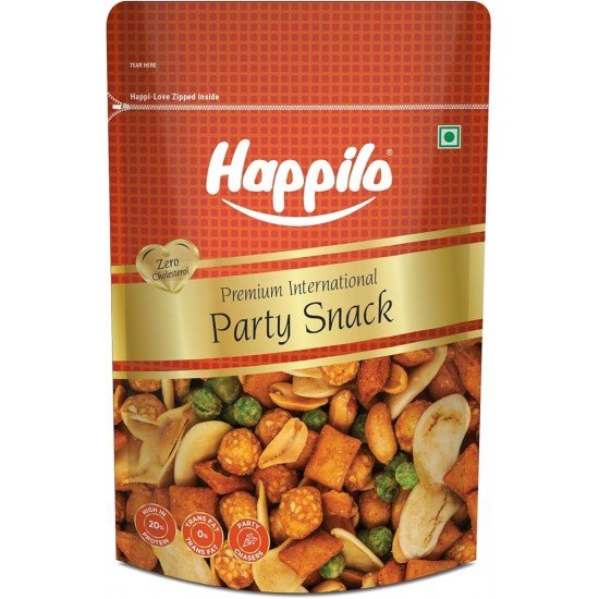 Happilo Party Snack 160g, Peanuts, Green Peas, Broad Beans