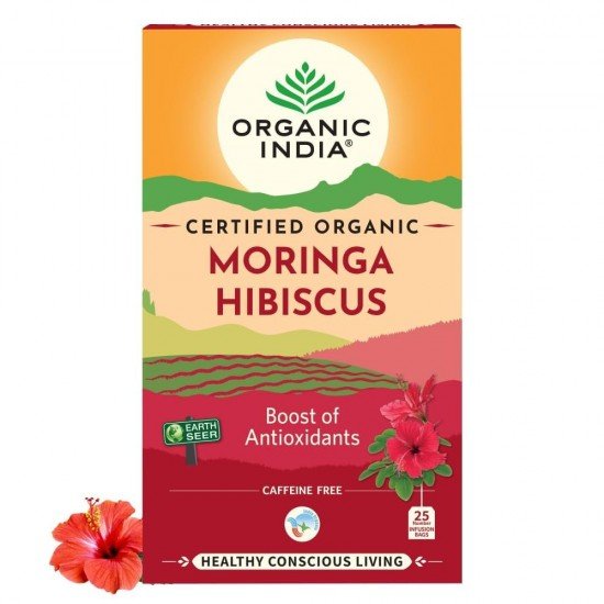 Organic India Moringa Hibiscus 25 Tea bags