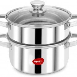 Pigeon Steel X Steamer Stainless Steel Modak Maker/Momo Maker, Silver, 4.6 litres