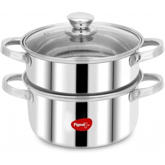 Pigeon Steel X Steamer Stainless Steel Modak Maker/Momo Maker, Silver, 4.6 litres